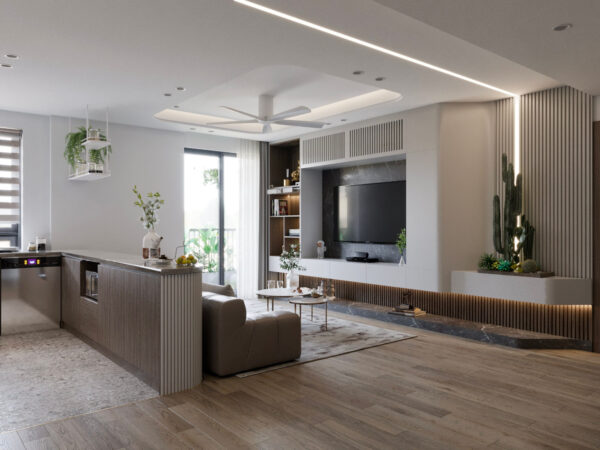 Thiết kế nội thất căn hộ Eco Green 16 1 2 10