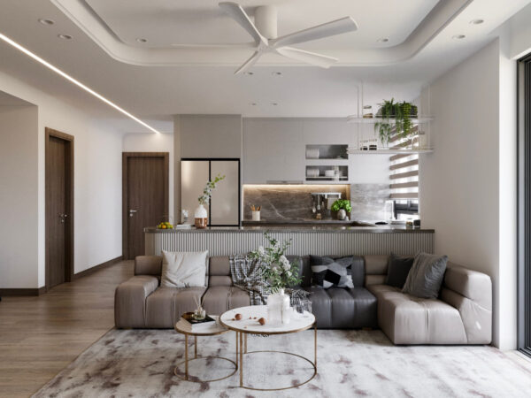 Thiết kế nội thất căn hộ Eco Green 1 1 7 7